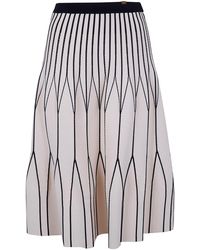 Elisabetta Franchi - Midi Knit Skirt - Lyst