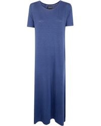 Anneclaire - Jersey Linen Short Sleeves Long Dress - Lyst