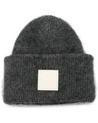 Ami Paris - Logo-Patch Mohair-Blend Beanie Hat - Lyst