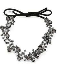 Maria Calderara - Necklace Crystal Long "Graphite" - Lyst