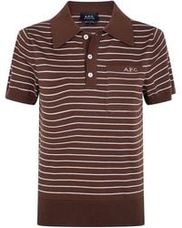 A.P.C. - "Aline" Polo Shirt - Lyst