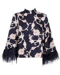 La DoubleJ - Top With Feather Details "Make An Exit" - Lyst