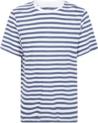 Majestic - Round Neck Stripes Sweater - Lyst