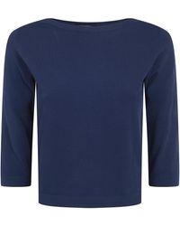 Nuur - Boat Neck 3/4 Sleeves Sweater - Lyst