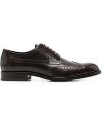 Tod's - Brogue-Detail Leather Derby Shoes - Lyst