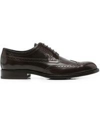 Tod's - Brogue-Detail Leather Derby Shoes - Lyst