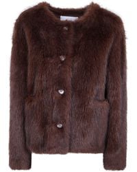 Stand Studio - Faux Fur Jacket "Siena" - Lyst