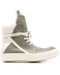 Rick Owens - Geobasket Leather Sneakers - Lyst