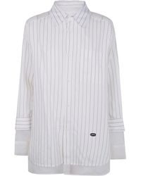 Jean Paul Gaultier - Pinstripe Petit Grand Shirt - Lyst