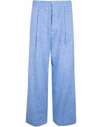 Y-81 - Wide Trousers With Pleats - Lyst