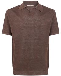 Nuur - Short Sleeved Polo Neck Piquet Stitch T-Shirt - Lyst