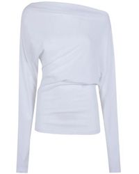 Ann Demeulemeester - Roos Bias Cut Drop Shoulder Top - Lyst