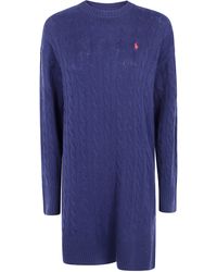 Polo Ralph Lauren - Sweater Dress Wool "Shift" - Lyst