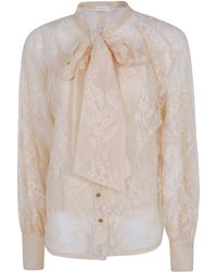 Zimmermann - Shirt Lace "Valiant Lace" Pussybow Blouse - Lyst