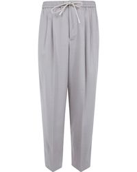 PT01 - Trousers Virgin Wool Blend Trousers - Lyst