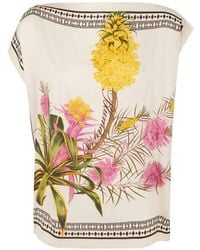 Blumarine - Print Twill Top - Lyst