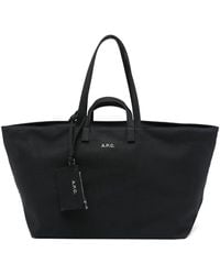 A.P.C. - A. P.C. "Le Drummer Toile" Tote Bag - Lyst