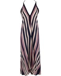 VOLANTIS - "Sunset" Deep Neck Dress - Lyst