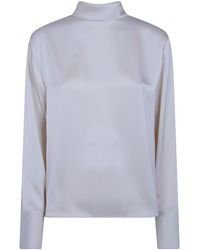 DR. HOPE - Shirt Main Feature "Ribbon Silky Shirt" - Lyst
