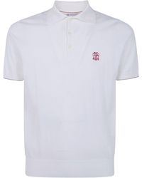 Brunello Cucinelli - Logo Cotton Polo Shirt - Lyst