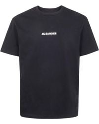 Jil Sander - Crewneck Short Sleeves Logo T-Shirt - Lyst
