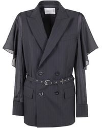 Sacai - Chalk Stripe Jacket - Lyst