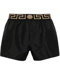 Versace - Greca-waistband Swim Shorts - Lyst
