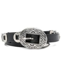 Golden Goose - Belt Threads Washed Leather Hammered Studs And Applicatio - Lyst