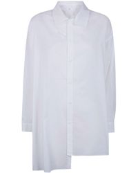Y's Yohji Yamamoto - Unbalanced Big Blouse - Lyst