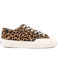 Superga - 2432 Works Leopard Calfhair Sneakers - Lyst
