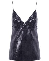 Alberta Ferretti - Top Paillettes Jersey - Lyst