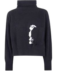 Aviu - Maglione Alto Con Collo A Turtle Ricamato - Lyst