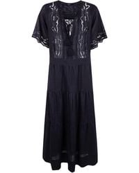 Seventy - Ramie Embroidered Dress - Lyst