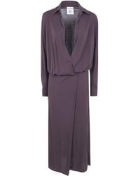 Semicouture - Jersey Long Sleeves Dress - Lyst