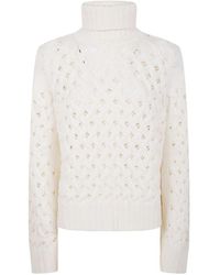P.A.R.O.S.H. - P. A.R. O.S. H. Turtle Neck Basket Stitch Sweater - Lyst