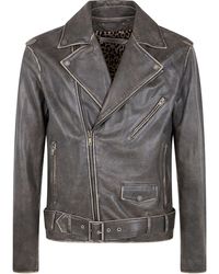 Golden Goose - "Golden M's Chiodo" Jacket Distressed Bull Leather - Lyst
