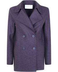 Harris Wharf London - Coat Wool "Peacoat" - Lyst