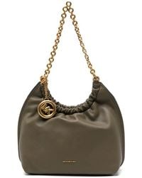 MICHAEL Michael Kors - Logo-Plaque Ruched Shoulder Bag - Lyst