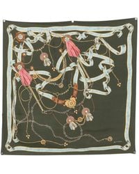 Etro - Ribbon-Print Silk Scarf - Lyst