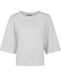 DARKPARK - Doyle Cropped Draped Short Sleeve Tee - Lyst