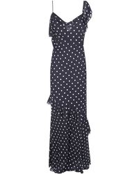 Self-Portrait - Polka Dot Georgette Maxi Dress - Lyst