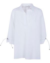 Max Mara - "Adorini" Cotton Popeline Oversized Shirt - Lyst