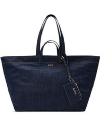 A.P.C. - A. P.C. Shoulder Bag "Le Drummer Toile" - Lyst