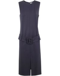 Patou - Belted Midi Dress Clothing - Lyst