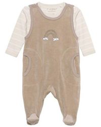 Fixoni - Body Long Sleeves With Velour Romper - Lyst