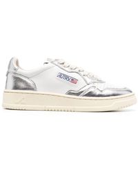 Autry - And White Two-tone Leather Medalist Low Sneakers - Lyst