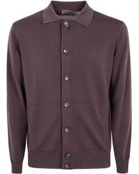 FILIPPO DE LAURENTIIS - Polo Neck Long Sleeves Cardigan - Lyst