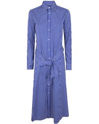 Polo Ralph Lauren - Long Sleeves Midi Day Dress - Lyst
