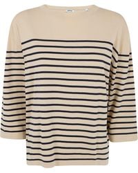 Aspesi - Round Neck Stripes Sweater - Lyst
