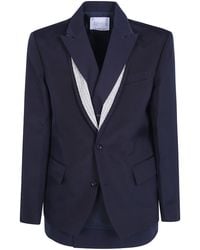 Sacai - Jacket Double Faced Silk Cotton "X Doeskin" - Lyst